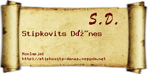 Stipkovits Dénes névjegykártya